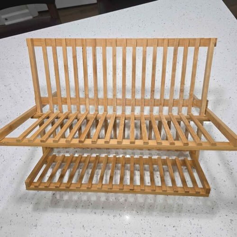Bamboo Folding Dish Drying Rack
